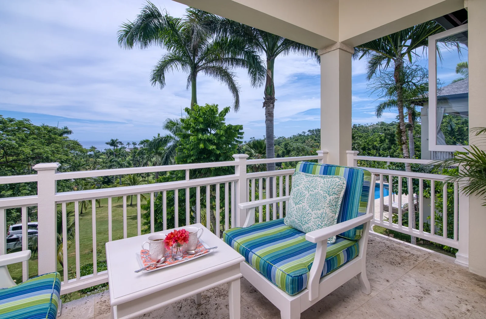 Private terrace overlooking the ocean