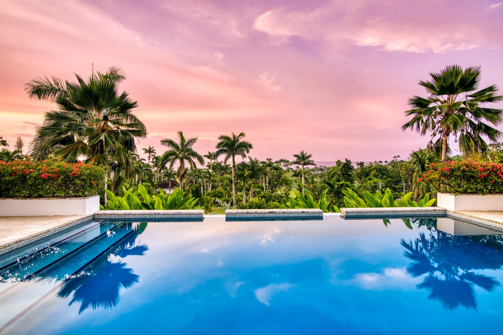 The infinity-edge pool overlooking the ocean