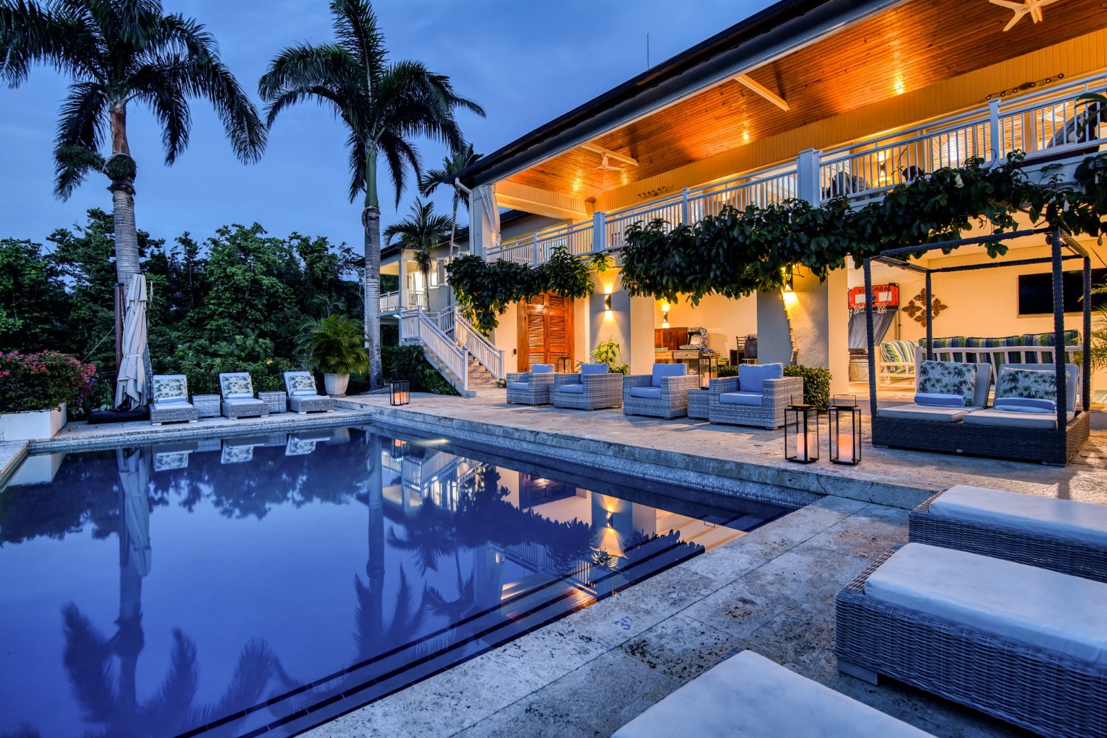 Pool at blue hour